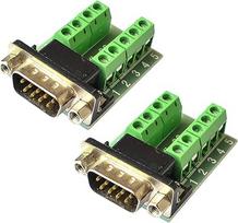 Hailege 2 vnt. DB9 vyriškos lyties adapteris RS232 į terminalą RS232 serijinės į terminalą DB9 jungties adapteris konvertuoti
