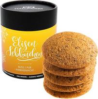 Hallingers Genuss Manufaktur Elisen Gingerbread Kalėdų dovana - 5 sultingi Elisen Gingerbread didelio branduolio turinio rankų darbo elegantiškoje dovanų skardinėje "Riešutai (gryni)", Kalėdos moterims vyrams