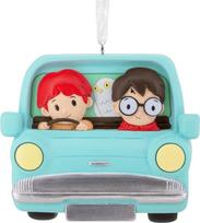 Hallmark Ron & Harry in Flying Card Andenken Hängende Ornament Harry Potter Baumschmuck Blau