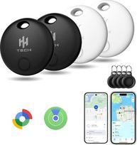 HH-Tech Smart-Tracker-Tag (4 vnt.) Dual-System für Apple- und Android-Geräte, austauschbarer Akku, verfolgen Sie einfach Ihre Brieftasche, Tasche, Koffer und mehr mit Apple Find My App und Google