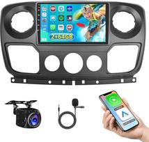 Hikity 2+64GB Android 15 Autoradio für Opel Movano 2 Renault Master 3 Nissan NV400 Radio Wireless Carplay Android Auto, 10" 2.5D Touch Screen Radio mit Rückfahrkamera Bluetooth Navi FM RDS