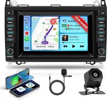 Hodozzy 2G + 64G automobilinis radijas, skirtas Mercedes Benz W169 B200 A B klasės W639 W245 W906 W209 Viano Vito Sprinter su Carplay Android Car, radijas 7 colių jutiklinis ekranas su navigacija Bluetooth WiFi DSP FM/RDS Canbus