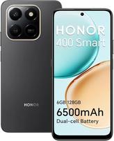 HONOR 400 Smart 4G išmanusis telefonas 6GB 128GB 6500mAh baterija 6,77" ekranas su apsauga nuo kritimo IP54 "Snapdragon 685" 108MP pagrindinis fotoaparatas "Android 15" Dual SIM NFC Juoda
