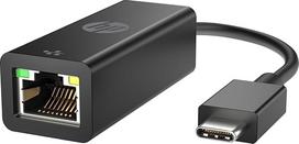 HP USB C ir RJ45 tinklo adapteris su būsenos šviesos diodu - juodas