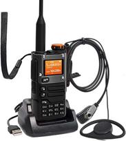 HYS Quansheng UV-K5(8) VHF UHF 5W Walkie Talkie ilgo nuotolio įkraunama dvipusio ryšio radijo stotis (su sraigtiniu laikikliu), 200 kanalų VOX funkcija, įmontuota LED lemputė (K5(8))