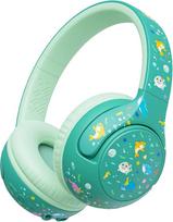 iClever Bluetooth Kopfhörer Kinder, 2+ Jahre alt CPC-Zertifiziert, 75/80dBA Sichere Begrenzte Lautstärke, 74 Std. Spielzeit, Bluetooth 5.4, BPA frei, Kopfhörer Kleinkind Aux Kabel für Reise iPad