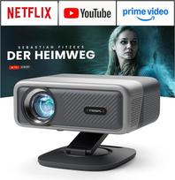 Išmanioji vaizdo kamera 4K【Netflix-Fähig & Dolby Audio】VISSPL 4000 ANSI vaizdo projektorius,Autofokus&Trapezkorrektur,1080P Full HD WiFi6 Bluetooth Heimkino/Outdoor Beamer mit 360°-Halter für Handy【Upgrade Version 】