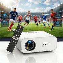 Išmanusis projektorius 4K Oficialiai licencijuota programėlė: "WiFi6 Bluetooth 5.2" vaizdo projektorius, 28000 liumenų Full HD 1080P projektorius 4K namų kinas