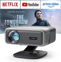 Išmanusis projektorius【Netflix-Fähig & Dolby Audio】VISSPL 4000 ANSI 4K projektorius, autofokus&Trapezkorrektorius Nešiojamasis projektorius,1080P Full HD WiFi6 Bluetooth Heimkino/Outdoor Beamer mit 360°Drehständer für Handy