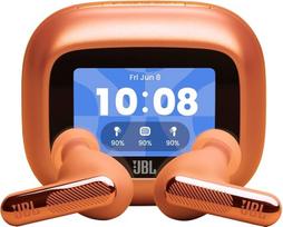 JBL Live Beam 4, Kabellose Noise-Cancelling-Ohrhörer, Hi-Res Audio, Smart Charging Case, Bluetooth, 48 Std. Akkulaufzeit, IP55 wasserdicht, Orange