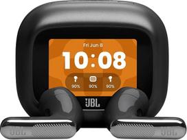 JBL Live Flex 4, Kabellose Noise-Cancelling-Ohrhörer, Hi-Res Audio, Smart Charging Case, Bluetooth, 50 Std. Akkulaufzeit, IP54 wasserdicht, Schwarz