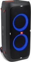 Juoda "JBL PartyBox 310" - nešiojamasis ir riedantis "Bluetooth" vakarėlių garsiakalbis su šviesos efektais - atsparus purslams mobilusis muzikos langelis su baterija