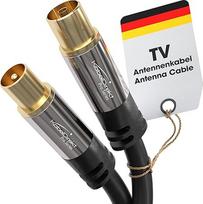 KabelDirekt antenos kabelis - 7,5 m - (ištisinis ekranavimas, 75 Om, koaksialinis kištukas> koaksialinis lizdas, aukščiausios kokybės koaksialinis kabelis, TV, HDTV, radijas, kabelinė televizija DVB-T, DVB-C, DVB-S, DVB-S2, FM, DAB