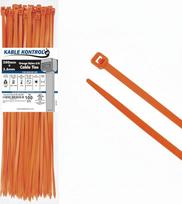 Kable Kontrol Orange Cable Tie Ties, 300 mm x 3,6 mm, 100 vnt., 12 colių aukščiausios kokybės nailoniniai kabelių raiščiai, daugiafunkciniai plastikiniai raiščiai, saugus savaiminio fiksavimo mechanizmas, skirti namams, sodui, biurui ir kitoms reikmėms