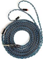 keephifi 2 metrų ilgio IEM ausinių kabelis KBEAR ST12 Plus 8 branduolių 4N OFC sidabru padengtas pintas ausinių prailginimo kabelis 2 kontaktų 3,5 mm kištukas, skirtas KZ ZST/EDX/ZS10/AS10 (juodai mėlynas, 2PIN-S)