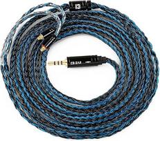keephifi KBEAR ST16 Plus IEM kabelis 2 metrai 16 gyslų 2 m ilgio 5N OCC pasidabruotas pintas ilgintuvas (2,5 mm MMCX, juodai mėlynas)