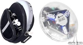 KLIM Discman tragbarer Player mit Kopfhörern, eingebauter Akku, kompakter CD-Player für Zuhause und Auto, kompatibel mit SD-Karte, CD-R, CD-RW, MP3 + CD Player Tasche tragbar, wasserdichte Tragetasche