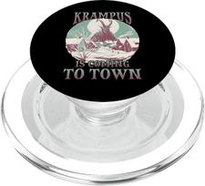 Krampus T | Schauriger Weihnachtsmann | Krampus Maske Bartl PopSockets PopGrip für MagSafe