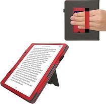 kwmobile Dėklas, suderinamas su "Amazon Kindle Scribe" (2024) Dėklas - Flip Case mit Handschlaufe - Kunstleder Cover - Rot Dunkelgrau