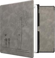 kwmobile dėklas, suderinamas su "Amazon Kindle Scribe" 11 colių (2025) dėklu - dirbtinės odos viršelis - Dandelion Love Grey