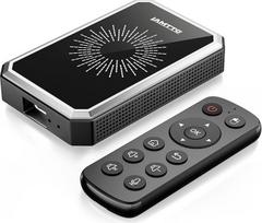 LAMTTO "4-in-1" belaidis "CarPlay" "Android" automobilinis adapteris su "Net-Flix"/"YouTube"/"Tik Tok" "Google Play" vaizdo įrašų atsisiuntimo programėle ir nuotolinio valdymo pulteliu, "Plug & Play AI Magic Box", skirtas automobiliams su originaliu laidi