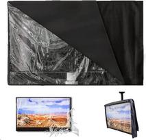 Lauko televizoriaus dangtis su skaidriu priekiu COOSOO televizoriaus dangtis Vandeniui atspari universali apsauga LCD LED plazminiams televizoriams su nuotolinio valdymo pulto kišenėle, tinkanti 22-24 colių televizoriams