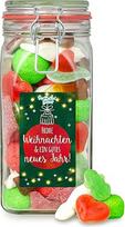 Linksmas Kalėdų saldainių indas, vaisių gumos ir putų cukraus mišinys aukštos kokybės sūpynės inde, graži kalėdinė dovana