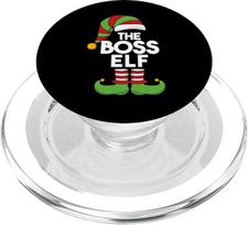 Lustiges Boss Elf Weihnachtskostüm Weihnachtsmann Helfer Matching PopSockets PopGrip für MagSafe