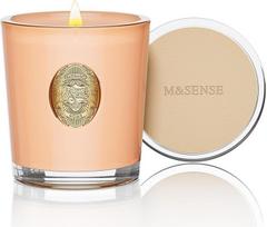 M&SENSE Neroli kvapo žvakės stiklinėje, 290 g žvakė, natūrali sojų žvakė, spalvinga žvakių dovana moterims ir vyrams, aromaterapinė žvakė atsipalaidavimui, 55 valandų degimo laikas