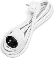 Maitinimo kabelis 3 metrai 16A 250V~2P+E prailginimo kabelis H05VV-F 3G1,5 mm² - Prailginimo kištukas su kištuku baltas (3 m)