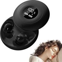 Miego ausinės, mini ausinės miegui, belaidės "Bluetooth 6.0" (juoda-1)