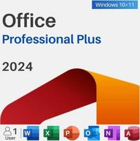 Microsoft Office 2024 Professional Plus | VOLLVERSION/KEIN ABO | 1 PC/NOTEBOOK | 32 ir 64 Bit | Online Aktivierungsschlüssel