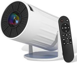 Mini projektorius 4k, išmanusis mini projektorius su WiFi 6 ir Bluetooth 5.4, automatinis keystone 180° Drehbar, projektorius Tragbarer su programėlėmis nešiojamam kompiuteriui / delniniam telefonui / televizoriui (Weiß) (2)