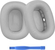 MMOBIEL ausinių "AirPods Max" ausinių pakaitiniai įdėklai - atminties putų ir tinklelio audinio ausinių įdėklai - ausinių pakaitiniai įdėklai - sidabriniai