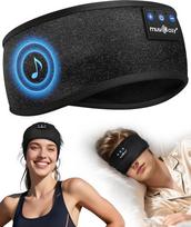 MUSICOZY Miego ausinės "Bluetooth", miego ausinės su ausinėmis, miego ausinių juosta Miego ausinių juosta Belaidės sportinės ausinės 16+STD Patogios muzikinės ausinės miegui, skirtos sporto treniruotėms, bėgimui, jogai, kelionėms