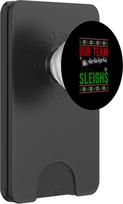 Mūsų komanda Schlitten Weihnachten, Weihnachtsmann, Rentiere PopSockets PopWallet für MagSafe