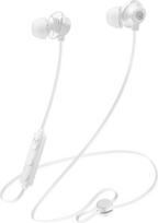 Muzikos garsas | Ausinės ausinės "Bluetooth" belaidės "Loop Style" | "Bluetooth" ausinės su mikrofonu universaliam išmaniajam telefonui - integruotas nuotolinio valdymo pultas - 6H baterija - balta spalva