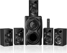 Namų kino garso sistema 5.1 erdvinio garso sistemos - 1400 W maksimalios galios 12 colių stiprus žemų dažnių garsiakalbis 5.1 bosų laidinis stereofoninis namų garsas su "Bluetooth" HDMI