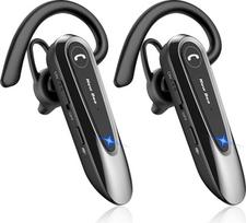 Naujos "Bee Bluetooth" ausinės Belaidis laisvų rankų telefonas su dvigubu mikrofonu V5.0 Laisvų rankų "Bluetooth" ausinės su 20 valandų pokalbio laiku Mikrofono išjungimas Dviejų įrenginių jungtis "iPhone", "Android" ir nešiojamajam kompiuteriui (2 vnt.)
