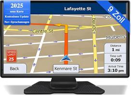 Navigacijos įrenginys nameliams ant ratų 9 colių, navigacijos įrenginys, sunkvežimių navigacijos prietaisai, GPS automobilinis realaus laiko eismas su HD ekranu ir valdymu balsu, Europos žemėlapis, skirtas važiuoti dideliu atstumu, važiuoti mieste ir keli