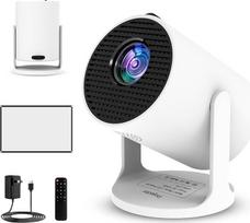 Nešiojamas mini projektorius 4K su "WiFi 6" ir "Bluetooth", nedidelis projektorius kelionėms, 360° kampu besisukantis pagrindas, maitinimo banko jungtis ir mobiliojo telefono suporavimas, idealiai tinka namų kinui ir nešiojamam projektoriui 4K