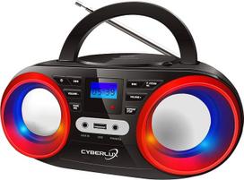 Nešiojamasis CD grotuvas LED disko žibintai Boombox CD/CD-R USB FM radijas AUX-In ausinių lizdas 20 atminties lizdų Vaikų radijas CD radijas CD radijas Stereo kompaktiška sistema