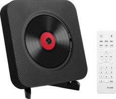 Nešiojamasis stalinis CD grotuvas su "Bluetooth" - "Kpop Music" sieninis CD grotuvas, įmontuotas dvigubas HiFi garsiakalbis, daugiafunkcinis su nuotolinio valdymo pultu (juodas)