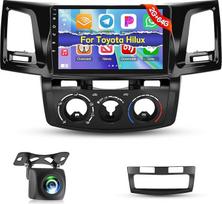 NHOPEEW 2G + 64G "Android" automobilinis radijas "Toyota Hilux" 2005-2014 m. - belaidis "Carplay" ir "Android" automobilis - 9 colių "Android" stereo su WiFi EQ GPS Mirror Link FM RDS + AHD galinio vaizdo kamera ir mikrofonu