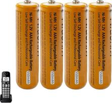 NI-MH akumuliatorius telefonui, Gigaset ragelis, 1,2 V, 550 mAh AAA akumuliatorius telefonui, 4 įkraunamų AAA akumuliatorių pakuotė "Panosonic" belaidžiams telefonams
