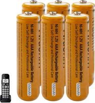 NI-MH akumuliatorius telefonui, Gigaset ragelis, 1,2 V, 550 mAh AAA akumuliatorius telefonui, 6 įkraunamų AAA akumuliatorių pakuotė "Panosonic" belaidžiams telefonams