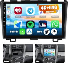 OiLiehu 4+64G Android 13 Dvigubas DIN radijo imtuvas Carplay Android automobilis Honda CRV 2007-2011 m. automobilinis radijas su 9 colių ekranu su Mirror Link Bluetooth FM RDS GPS WiFi SWC DSP/EQ + atbulinės eigos kamera