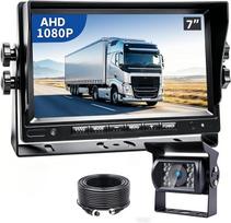 PARKVISION atbulinės eigos kamerų rinkinys su 7 colių HD monitoriumi ir IP68 kamera - 110° platus kampas ir IR naktinis matymas - 12V/24V atbulinės eigos kamerų sistema, skirta sunkvežimiams, autobusams, furgonams, priekaboms, priekaboms, karavanams