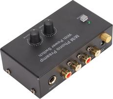 PP500P Phono Turntable Preamp, elektroninis garso stereofoninis fonografo stiprintuvas, įvesties išvestis, patefono stiprintuvas