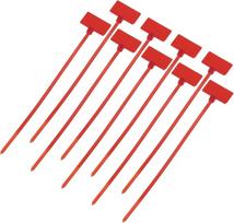 QUARKZMAN 250 ženklinimo kabelių raiščių su kabelių etiketėmis pakuotė, 4 x 150 mm savaime užsifiksuojančių kabelių raiščių rinkinys, 18 lb atsparumo tempimui kabelių raiščiai, sandarūs, skirti kabelių valdymui, raudonos spalvos